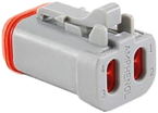 I/O connector with end cap and wedgelock 