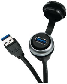 MSDD pass-through USB 3.0 form A, 2.0 m cable, design silver  4000-73000-0180000