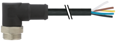 Mini (7/8) 4 pole, Male (Ext.) 90° w/ Cable  7700-A4011-UMC0300